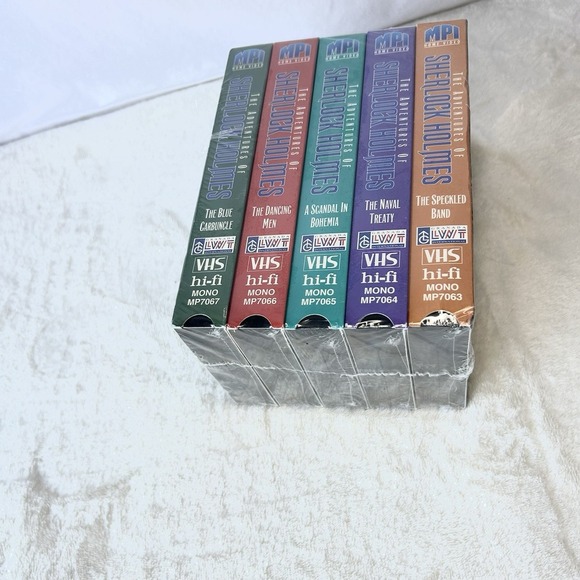 The Adventures Of Sherlock Holmes MPI VHS Set Of 5 Sealed - Picture 4 of 4